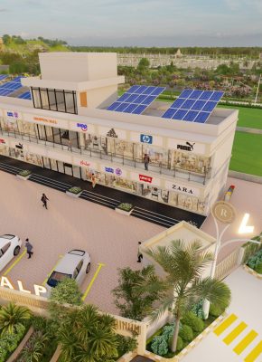 SHOPPING CENTER AERIAL